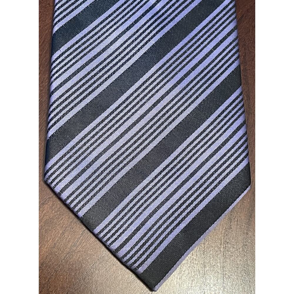 Borrelli Purple Black Hand Made 100% Polyester Men’s Neck Tie Made In China